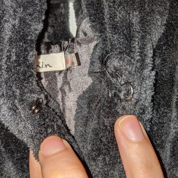 Carmin Black Soft Sleeveless Vest Hoodie Jacket M - Picture 5 of 12